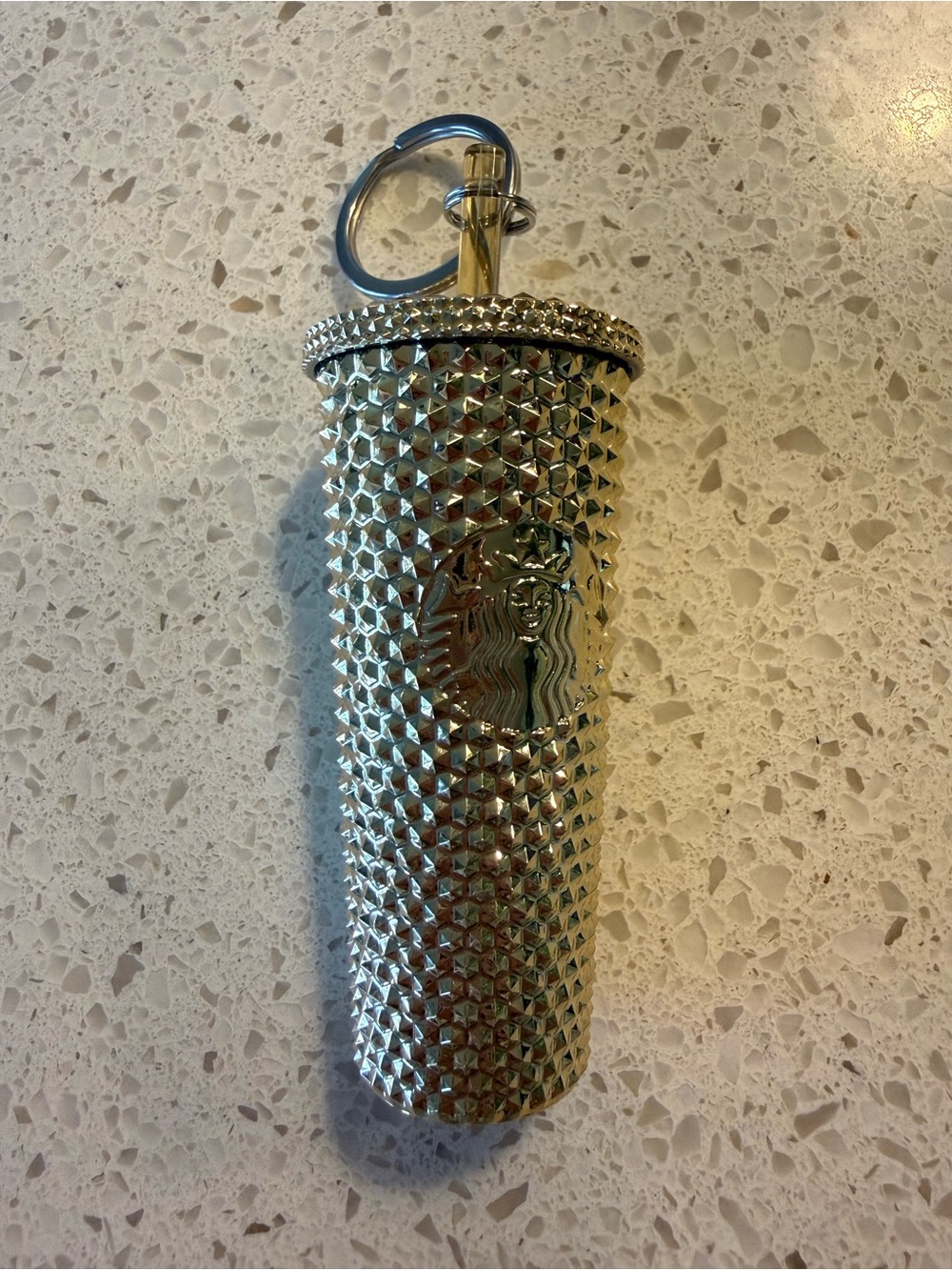 Starbucks Gold Studded Tumbler Keyring